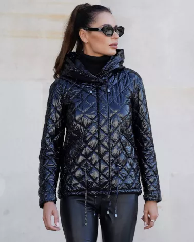 Sale | Black Waterproof Quilted Hooded Jacket