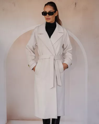 Ivory Wool Cashmere Coat