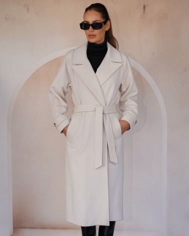 copy of Ivory Wool Cashmere Coat