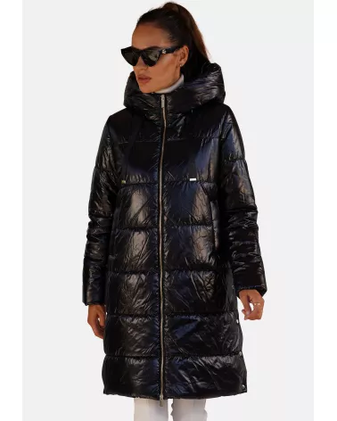 copy of Black down jacket with a hood