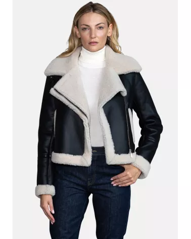 copy of Black aviator sheepskin coat