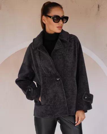 Sale | Double-sided graphite sheepskin coat