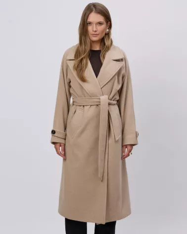 Beige Wool Cashmere Coat