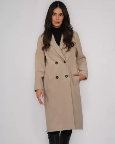 Beige Wool Cashmere Coat