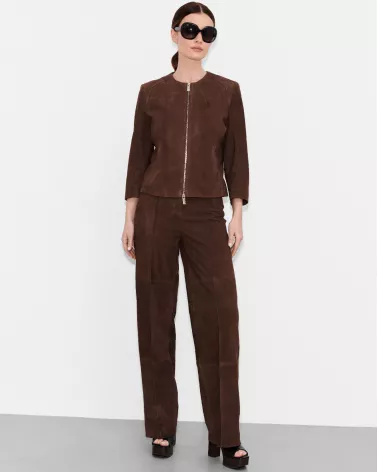 Brown suede pants
