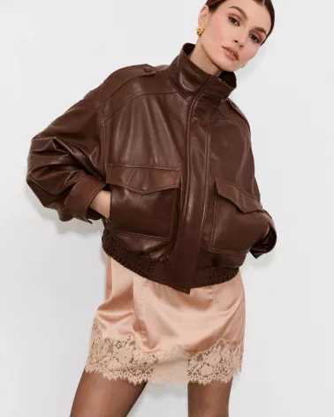 Whiskey leather jacket