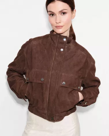Brown suede jacket