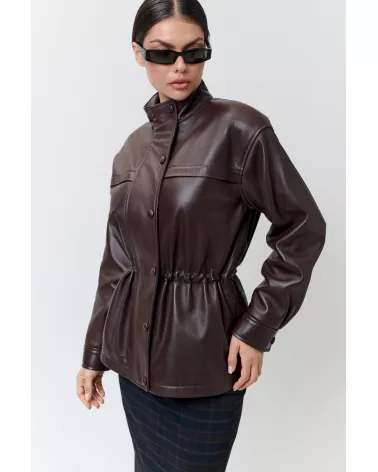 Brown leather jacket