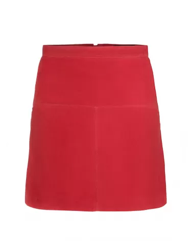 Suede skirt with zipper