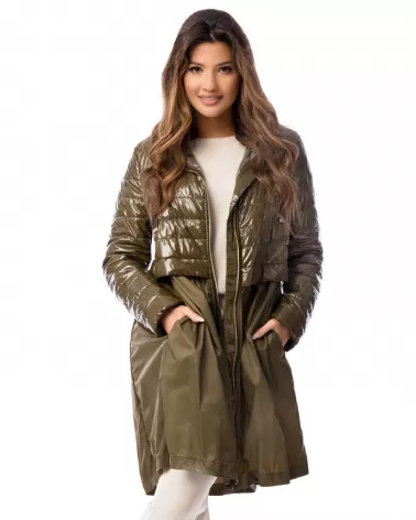 Wodoodporna kurtka typu parka w kolorze khaki